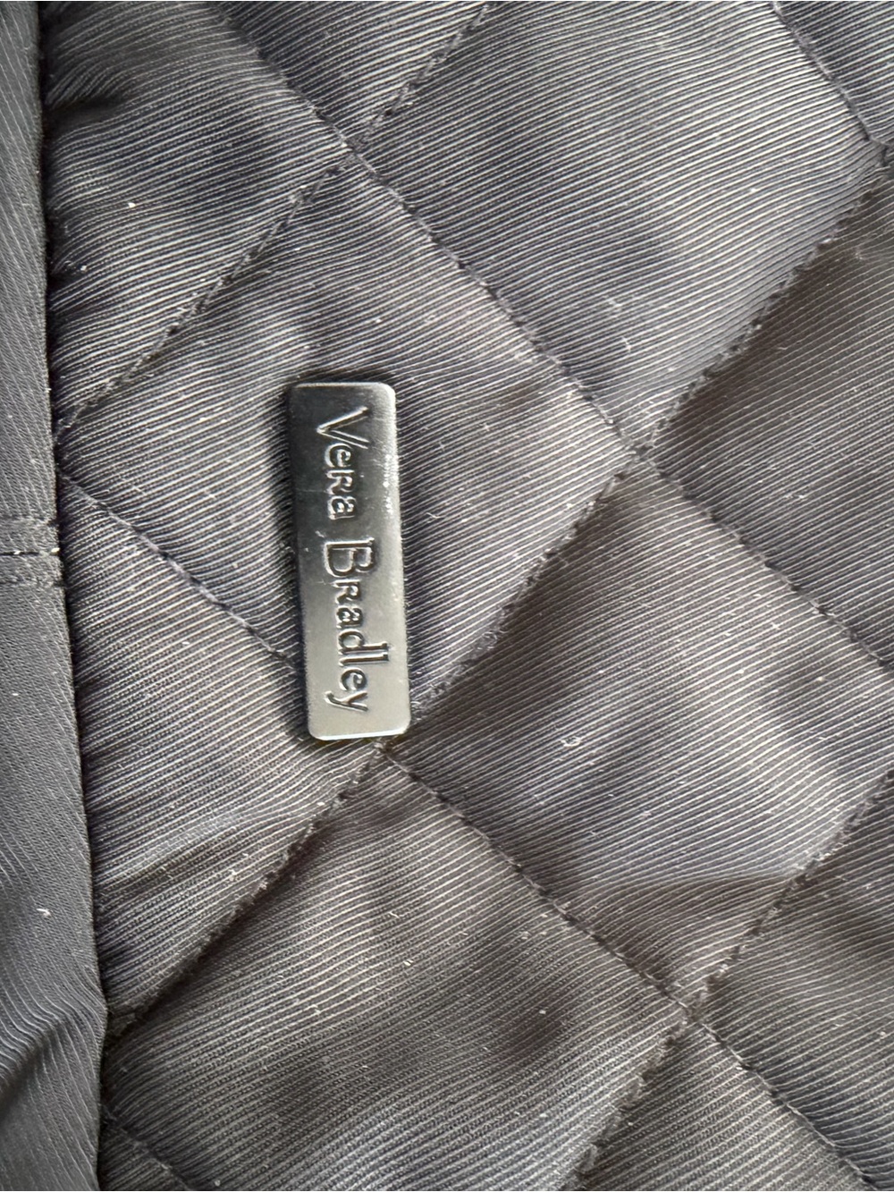 Vera Bradley Small Black Quilted Crossbody - Picture 2 of 9